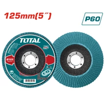 TOTAL Tools Lamellás csiszolótárcsa, cirkónium 125×22 mm, P60