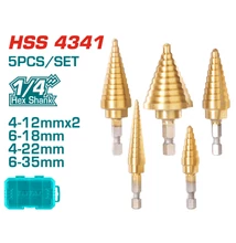 TOTAL Tools 5db-os  fúrókészlet HSS 4341/ INDUSTRIAL