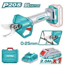 TOTAL Tools Akkus metszőolló 25 mm/ P20S/ INDUSTRIAL (SET Akkumulátor 1x2Ah, Charger, Töltő, Koffer)