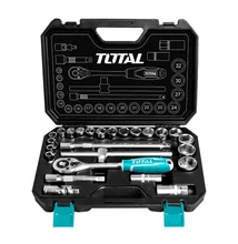 TOTAL Tools 25db Dugókulcs készlet 1/2″ / INDUSTRIAL