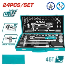 TOTAL Tools 24db Dugókulcs készlet 1/2″ / INDUSTRIAL
