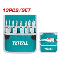 TOTAL Tools  lapos fafúrószerszám készlet 1/4″ / 152 mm/ INDUSTRIAL (13 db-os)