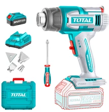 TOTAL Tools Akkus hőlégfúvó 20V/P20S/ INDUSTRIAL (SET Akkumulátor 1x5Ah, Charger, Töltő, Koffer)