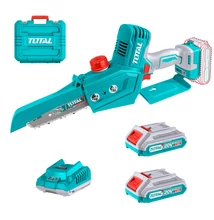 TOTAL Tools Akkus mini láncfűrész 150mm, 20V/2.0Ah-7.5Ah/P20S / INDUSTRIAL (SET Akkumulátor 2x2Ah, Charger, Töltő, Koffer)