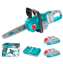 TOTAL Tools Akkus láncfűrész 20V/14,5m/s/ 400mm/P20S/ INDUSTRIAL (SET Akkumulátor 2x4Ah, Töltő)