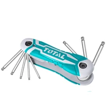 TOTAL Tools 8db összecsukható imbuszkulcs készlet, gömbfejű