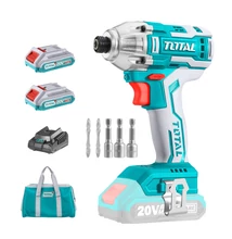 TOTAL Tools Akkus ütvecsavarozó 170Nm/6,35mm/ INDUSTRIAL (SET Akkumulátor 2x2Ah, Charger, Töltő, Táska)