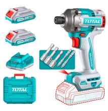 TOTAL Tools Akkus ütvecsavarozó 285Nm/6,35mm/ INDUSTRIAL (SET Akkumulátor 2x2Ah, Töltő4A, Táska)