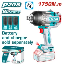 TOTAL Tools Li-ion akkus ütvecsavarozó 1750Nm/3/4″/ INDUSTRIAL (akkumulátor nélkül)