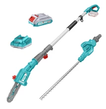 TOTAL Tools Akkus teleszkópos fűrész és sövénynyíró 2800spm /460 mm /4,5m/s /200mm /P20S (SET Akkumulátor 1x2Ah, Charger, Töltő)