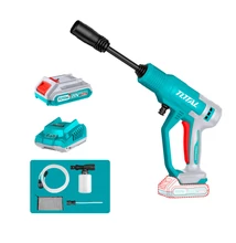 TOTAL Tools Akkus nagynyomású mosó 24,8Bar/20V/2.0Ah-7.5Ah/P20S (SET Akkumulátor 1x2Ah, Töltő)
