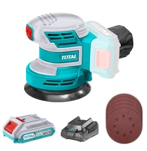TOTAL Tools Akkus excentercsiszoló 20V/10000rpm/P20S / (SET Akkumulátor 1x2Ah, Töltő)