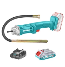 TOTAL Tools Akkus betonvibrátor 2300rpm/20V/2.0Ah-7.5Ah/P20S (SET Akkumulátor 1x2Ah, Charger, Töltő)