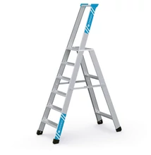Zarges Seventec S Szegecselt lépcsős állólétra 1x6 fokos szerszámtartóval (Munkamagasság 3.35m)