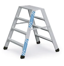 ZARGES Szegecselt munkadobogó 2x4 fokos extra széles lépcsők és állófelület Seventec RC BP(Munkamagasság: 3m)