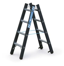 Zarges Peremezett létrafokos állólétra 2x4 fokos Megastep B (Munkamagasság: 2,5m)