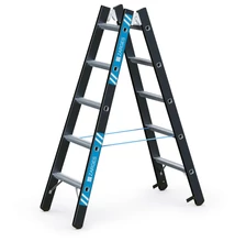 Zarges Peremezett létrafokos állólétra 2x5 fokos Megastep B (Munkamagasság: 2,75m)