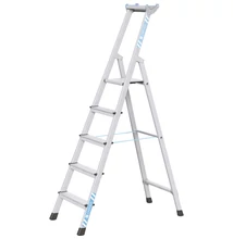 ZARGES egyoldalon járható létra Szeg. szersz.l. elox 1,24m 1x5 Xlstep S (5 fokos)