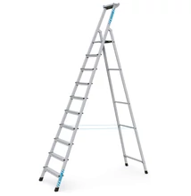 ZARGES Szegecselt lépcsős állólétra szerszámtartóval 1x10 fokos XLstep S (Munkamagasság: 4,5m)