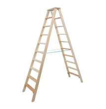 Krause STABILO Két oldalon járható fa létra, 2x10 lépcsőfok