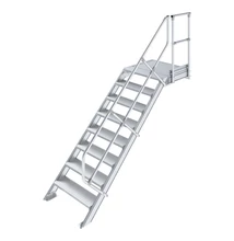 Krause LÉPCSŐ DOBOGÓVAL (KÖNNYŰFÉM) 8 FOKOS 0,8 M, 45°