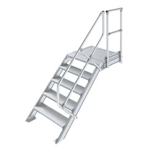 Krause LÉPCSŐ DOBOGÓVAL (KÖNNYŰFÉM) 5 FOKOS 1,0 M, 45°