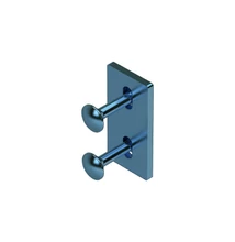 ZARGES Rögzítő elem védősín fokokhoz történő rögzítéséhez nemesacél