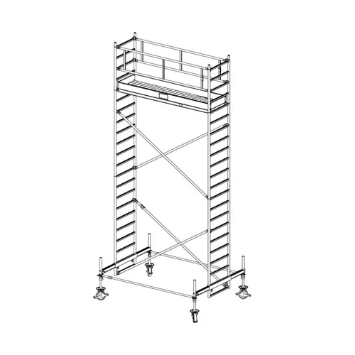 Krause Stabilo Gurulóállvány 100-as Sorozat 3,00x0,75 Munkamagasság: 6,40 m