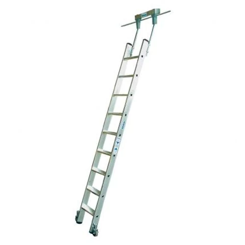 Nagyobb kép Krause Stabilo Lépcsőfokos Polclétra T-Vezetősínnel 10 Fokos