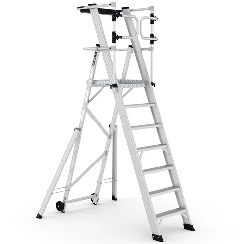 Cagsan KEY-PRO Összecsukható platform létra 6+1 fokos ( Munkamagasság: 3,7m) 