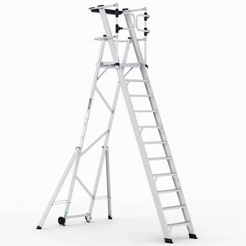 Cagsan KEY-PRO Összecsukható platform létra 10+1 fokos ( Munkamagasság: 4,7m) 