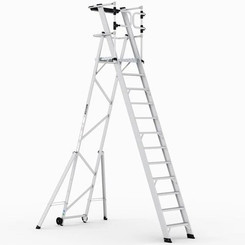 Cagsan KEY-PRO Összecsukható platform létra 11+1 fokos ( Munkamagasság: 5m) 