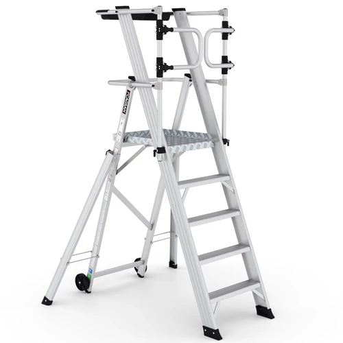 KEY-PRO Összecsukható platform létra 4+1 fokos ( Munkamagasság: 3,2m) 