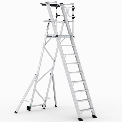 Cagsan KEY-PRO Összecsukható platform létra 8+1 fokos ( Munkamagasság: 4,2m) 