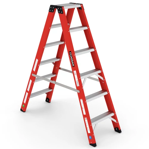 CAGSAN FIBERO - üvegszálas létra 2x6 fokos (Munkamagasság: 2,7m)