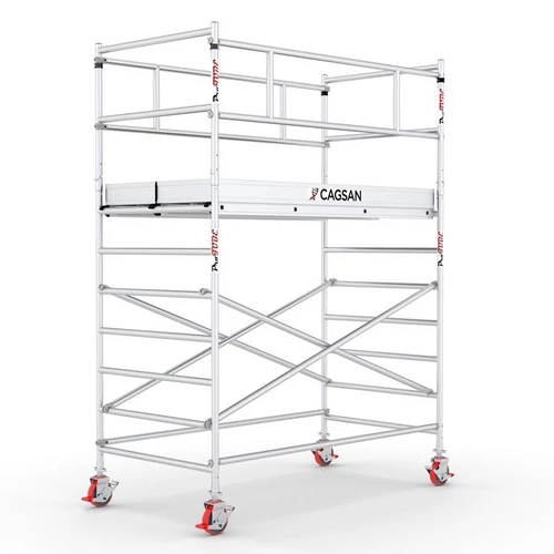Cagsan Protube L 240 cm sorozat - Dupla széles gurulóállvány Munkamagasság: 4,3m