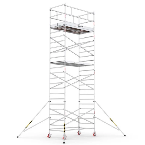 Cagsan Protube L 240 cm sorozat - Dupla széles gurulóállvány Munkamagasság: 8,5m
