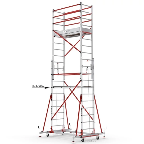 CAGSAN Telesafe XLN Profi 2x11 fokos kétrészes állvány (Munkamagasság: 6,4m)