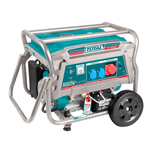 BÉRELHETŐ TOTAL Tools 3 fázisú benzines áramfejlesztő 6,6 kW, 25L/15LE/9óra/3000rpm INDUSTRIAL