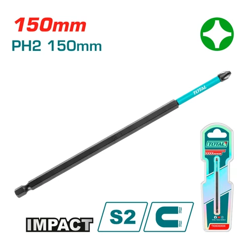TOTAL Tools Ütvecsavarozó bitek PH2 / 150 mm / INDUSTRIAL