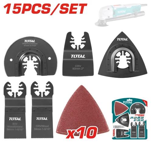 TOTAL Tools 15 darabos készlet multifunkciós szerszámhoz