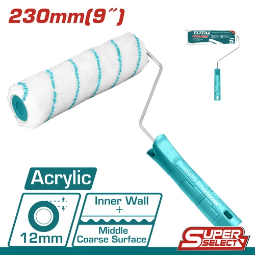 TOTAL Tools Festőhenger nyéllel, beltéri 230 mm