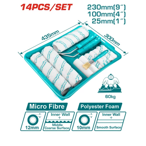 TOTAL Tools 14db-os festőkészlet, beltéri