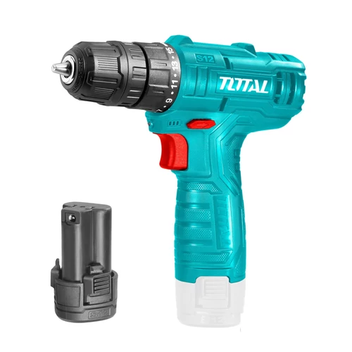 TOTAL Tools Akkus fúrócsavarozó 12V/1,5Ah/20Nm/S12 (SET Akkumulátor 1×1.5Ah, Charger, Töltő)