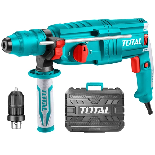 TOTAL Tools Fúró-vésőkalapács 800W kiegészítő tartozékkal SDS Plus/4000bpm/14mm/2,5J