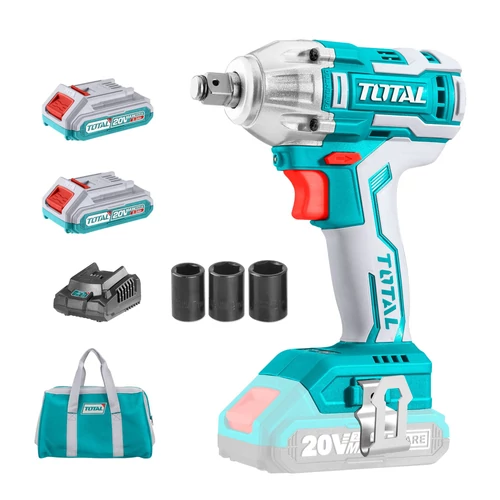 TOTAL Tools Akkus ütvecsavarozó 300Nm/1/2″ / INDUSTRIAL (SET Akkumulátor 2x2Ah, Charger, Töltő, Táska)