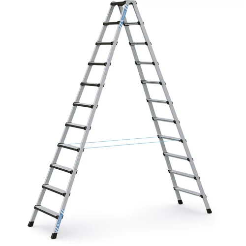 ZARGES Csavarozott lépcsős állólétra eloxált  2x11 fokos - Comfortstep B