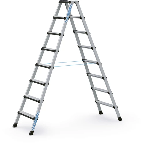 ZARGES Csavarozott lépcsős állólétra eloxált  2x8 fokos - Comfortstep B