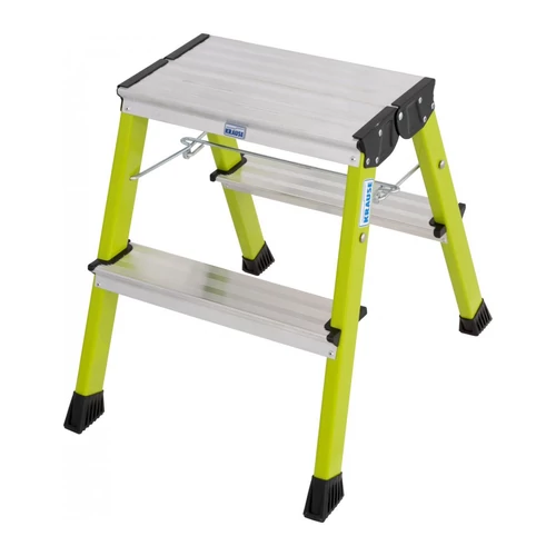 Krause MONTO Rolly két oldalon járható összecsukható fellépő, zöld, 2x2 lépcsőfokos