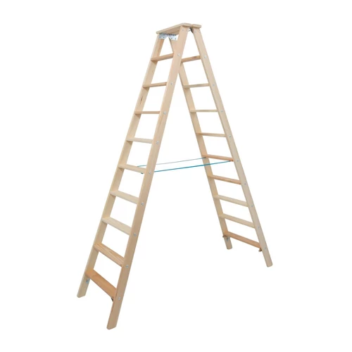Krause STABILO Két oldalon járható fa létra, 2x10 lépcsőfok